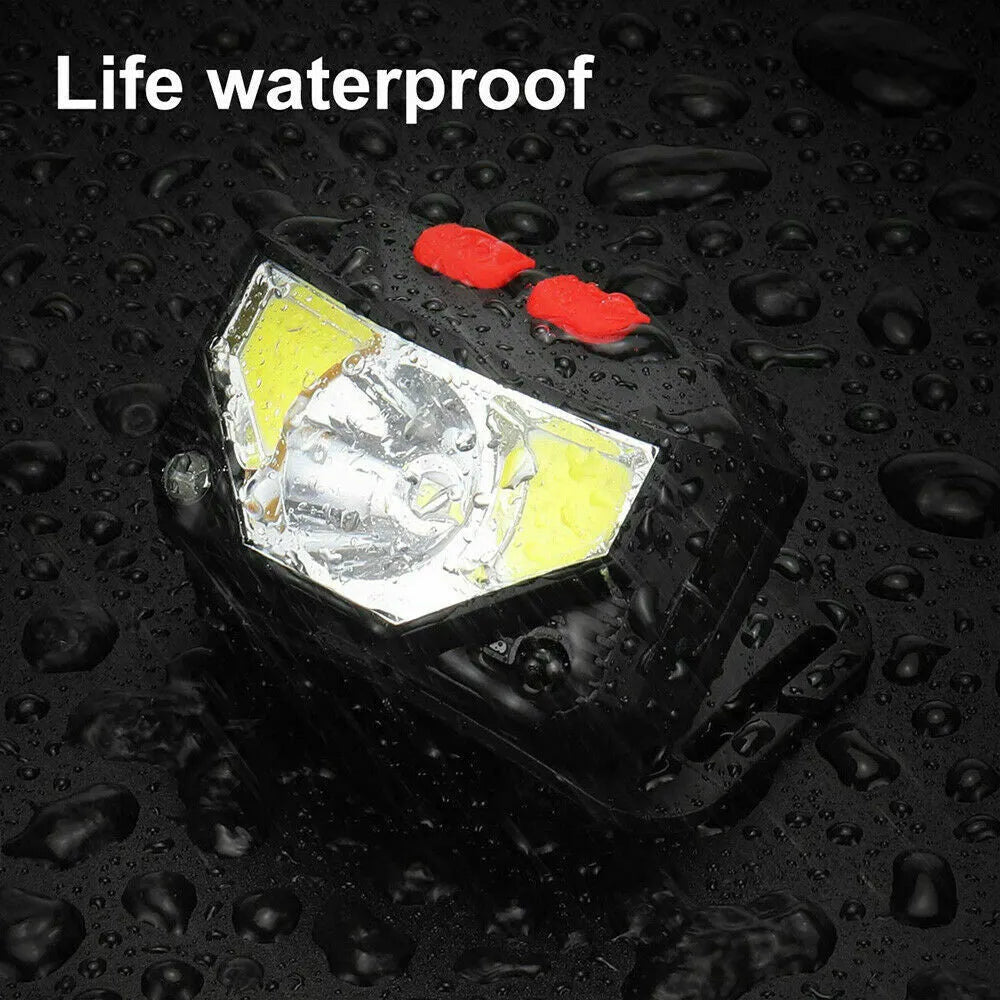 Vibe Geeks Bright Waterproof USB Rechargeable LED Head Lamp